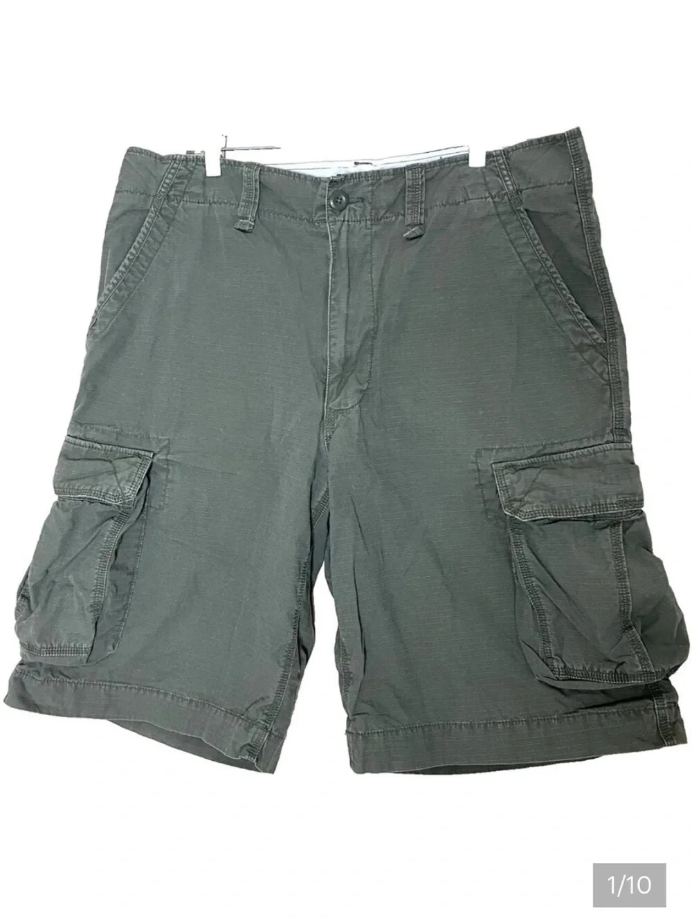 POLO Jeans Co. Ralph Lauren Cargo Shorts Men's 36 Green Ripstop Fatigue Utility